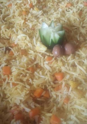 صورة لوصفة رز بالخضار