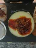 Rosada a la plancha con puré de patatas