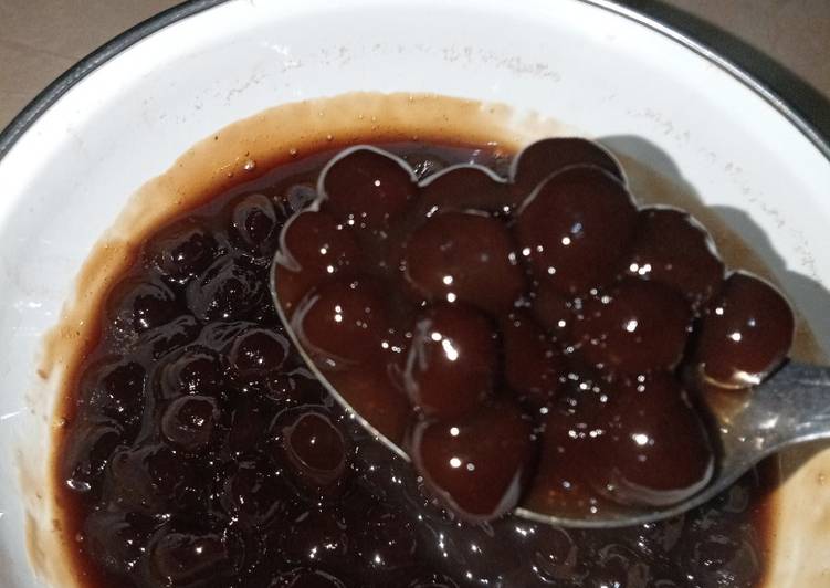 Resep Boba Brown Sugar 3 Bahan Anti Gagal