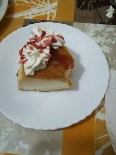 Una foto de Flan de queso y coco al modo tradicional y en la olla GM g