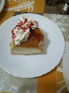 Una foto de Flan de queso y coco al modo tradicional y en la olla GM g