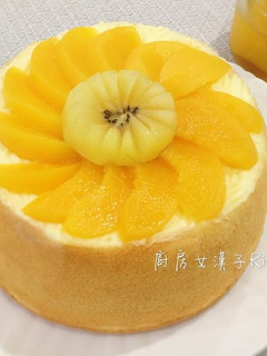 蜜桃戚風蛋糕 的食譜成品照片