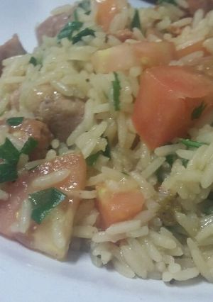 Foto de Risoto de linguiça apimentada
