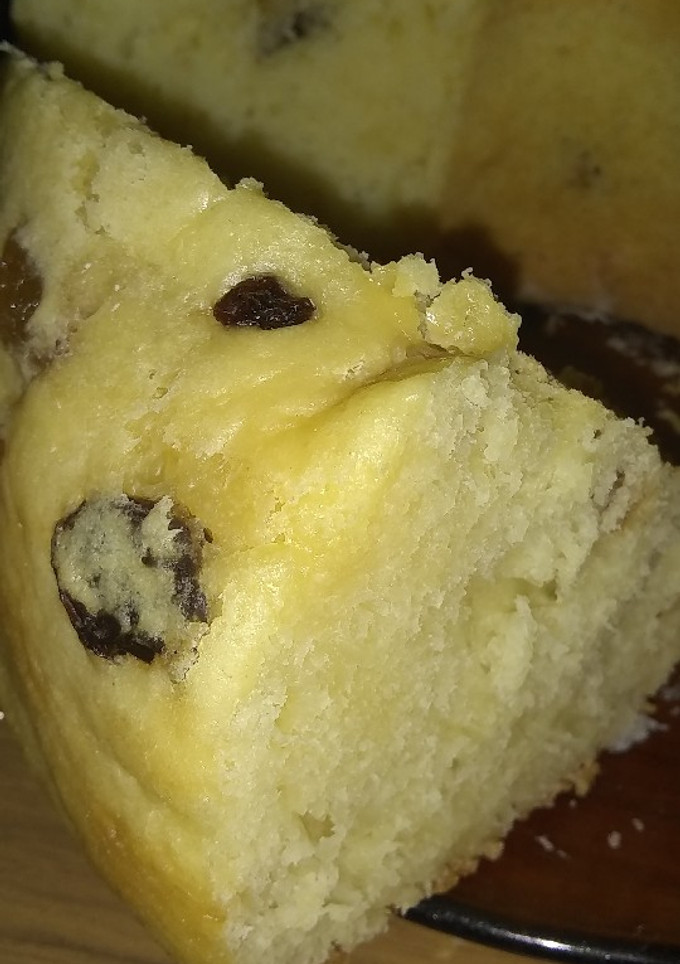 Una foto de Budín de vainilla y pasas de uva