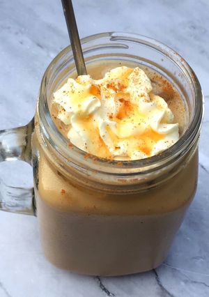 Foto resep Toasted marshmallow latte & resep sirup marshmallow
