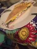 Tarta de acelga con jamón, queso y huevo duro