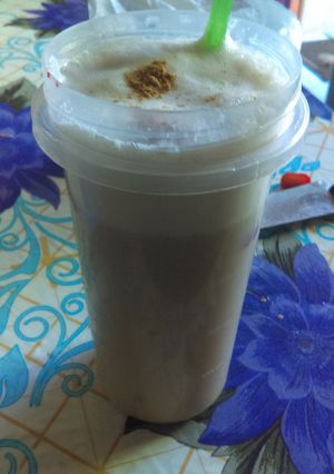 Una foto de Jugo de plátano y leche de soya