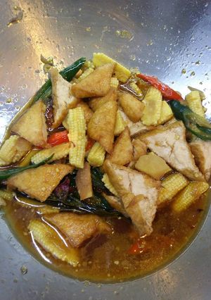 Foto resep Tumis Jagung muda dan tahu