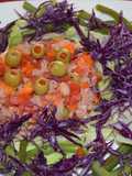 Ensalada de atun multicolor