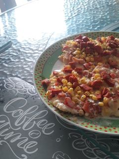 Una foto de Pizza con Base de Coliflor