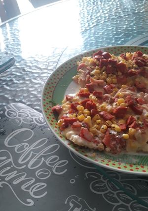 Una foto de Pizza con Base de Coliflor