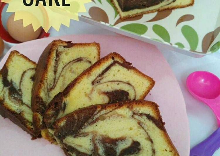 Resep Marble Butter Cake / Marmer Cake yang Menggugah Selera