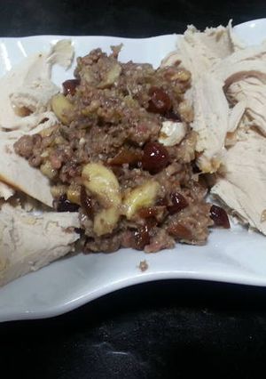 Foto principal de Relleno para pavo navideño (fácil, con frutos secos y arándanos)