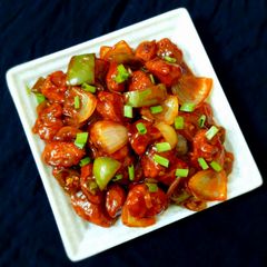 A picture of Baby corn Manchurian.