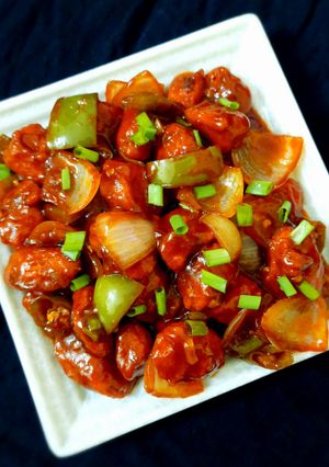 A picture of Baby corn Manchurian.