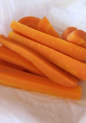 รูปของ แครอทนึ่งพร้อมหุงข้าว 炊飯器で蒸し人参