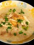 Cháo gà khoai môn