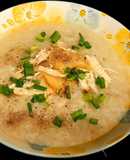 Cháo gà khoai môn