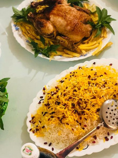 عکسی از دستور مرغ شکم پر