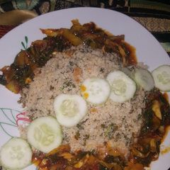 A picture of DAMBU wif vegetable soup #damburecipecontest.
