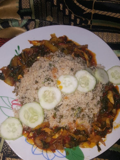 A picture of DAMBU wif vegetable soup #damburecipecontest.