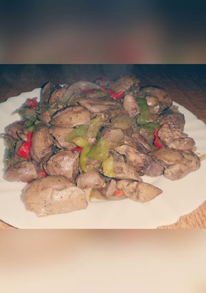 صورة لوصفة قلوبات او كبدة دجاج