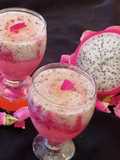 Dragon fruit Rose milkshake