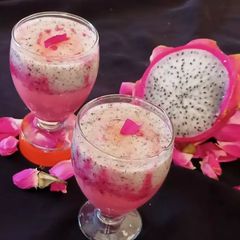 A picture of Dragon fruit Rose milkshake.