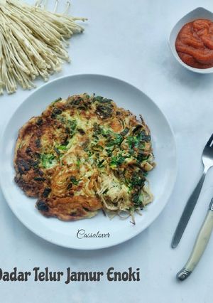 Foto resep Dadar Telur Jamur Enoki
