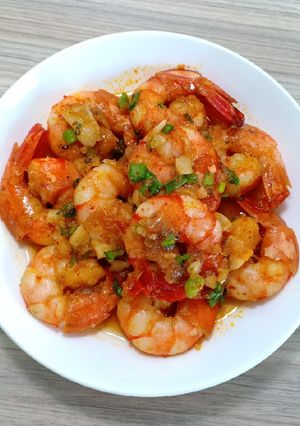 Hình của món Tôm sốt cay.