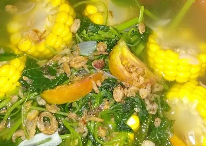 Resep Masak sayur bayam+jagung Anti Gagal