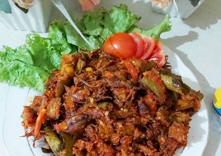 Mudah Cepat Memasak Balado terong cumi asin Enak dan Sehat