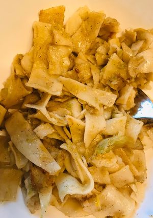 Káposztás tészta recept fotója