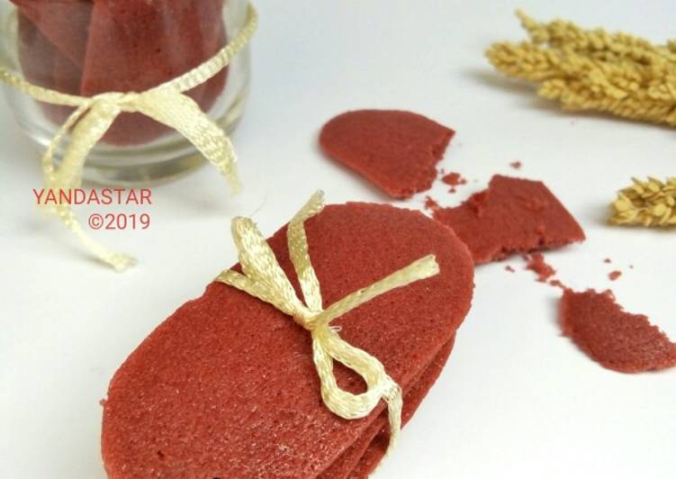 Resep Lidah Kucing Red Velvet yang Enak Banget