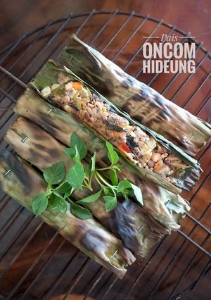 Foto resep Pais Oncom Hideung khas Bogor