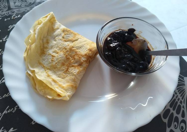 Crepes con mermelada