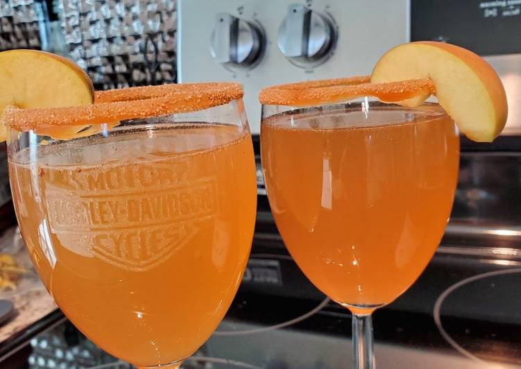 Simple Way to Prepare Homemade Caramel Apple Mimosas 🍎