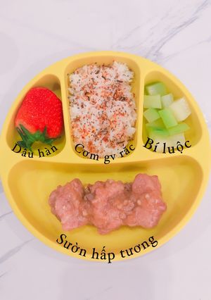 Hình của món Sườn hấp tương.