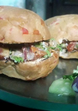 A picture of Veg burger.