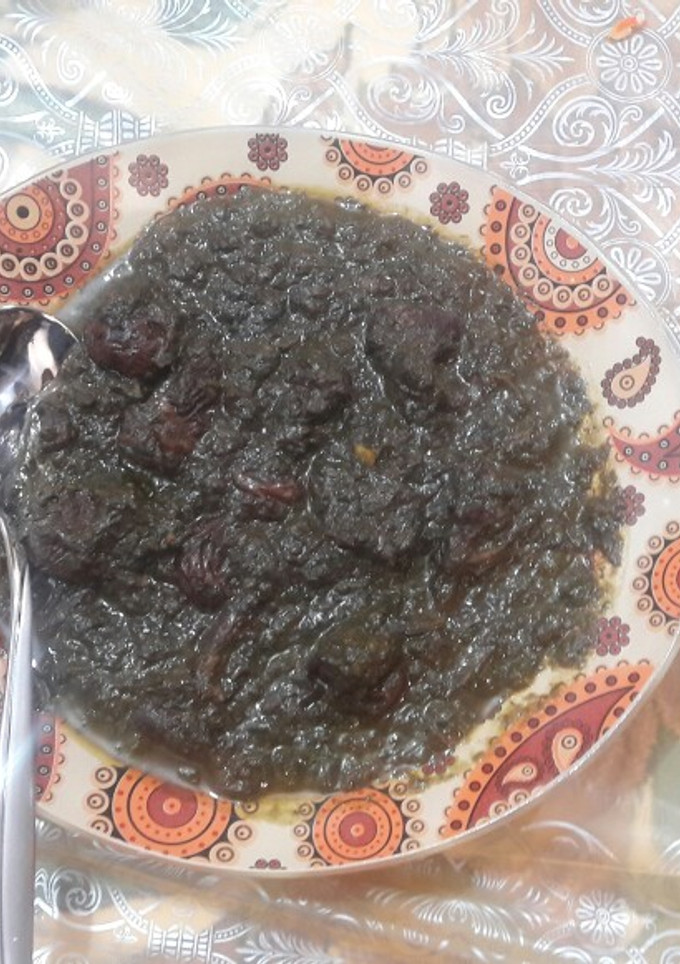عکسی از دستور خورش اسفناج تره
