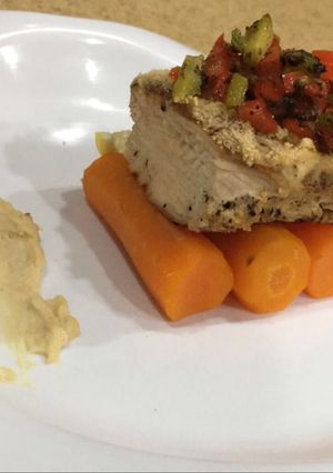 صورة لوصفة صدر الدجاج بالجزر وصوص الحمص