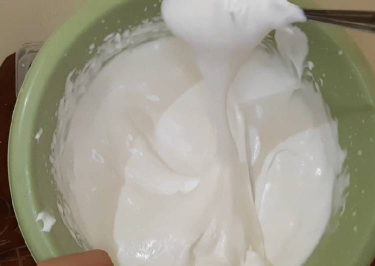 Whipped cream mudah tanpa telur