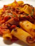 Pasta con pulpo borrachito