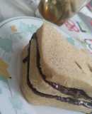 Sándwich de pan de avena con Nocilla fit