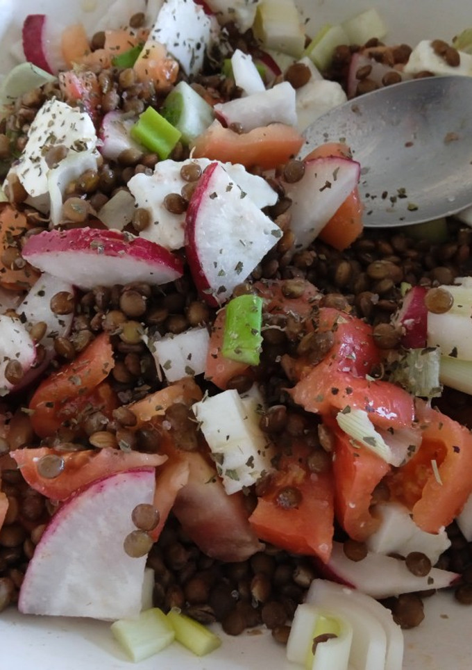 Una foto de Ensalada de lentejas