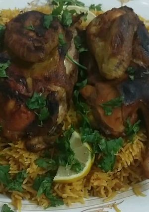 صورة لوصفة رز بخاري ع طريقتي🌹❤