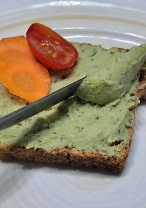Una foto de Untable de arvejas vegano