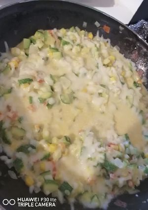 Una foto de Calabacitas con crema