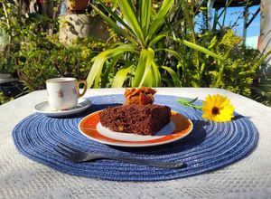 Una foto de Brownie de avellanas