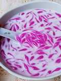 Cendol with Butterfly Pea Leaf Color (Method 2)